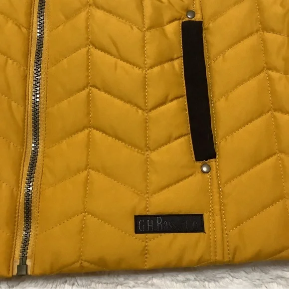 G.H. BASS & CO. Quilted Light Puffer Vest in Marigold Yellow - Size XLP - Picture 6 of 11